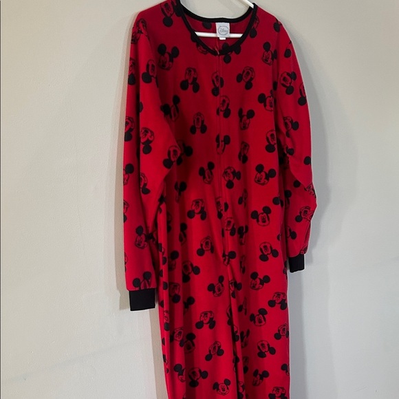 Disney Red Pajama Set with Black Mickey Pattern - Picture 2 of 7